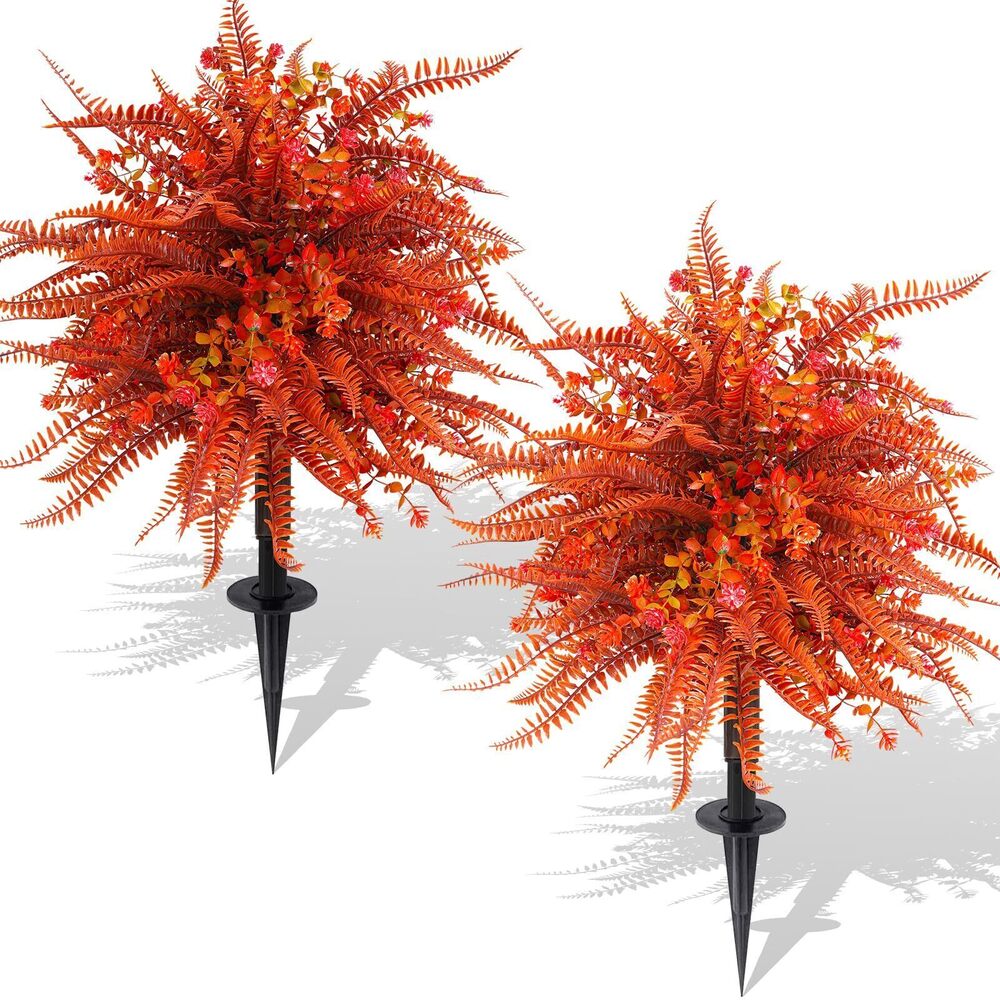 1585 Artificial Topiary Ball Trees with Ground Spikes UV Resistant Faux